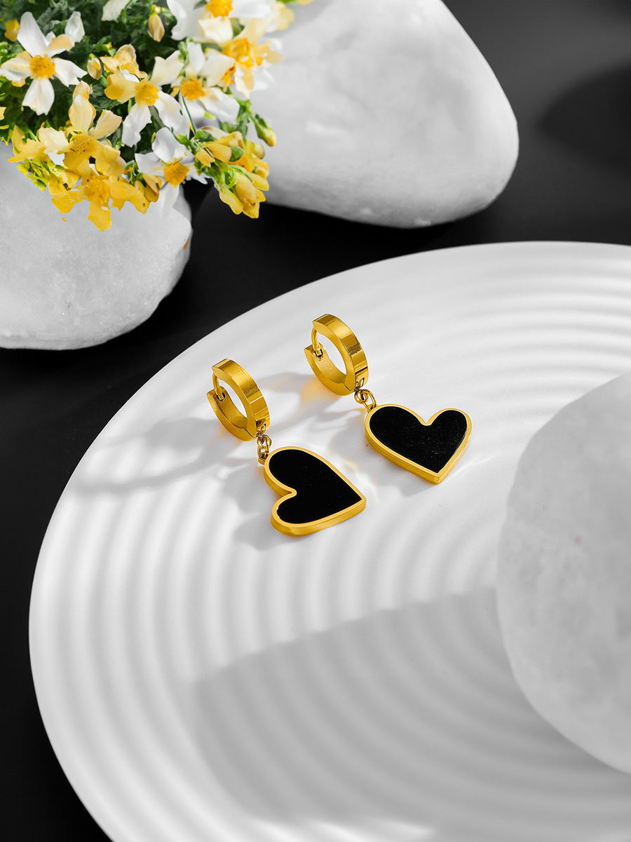 Letide earrings side view showing drop silhouette