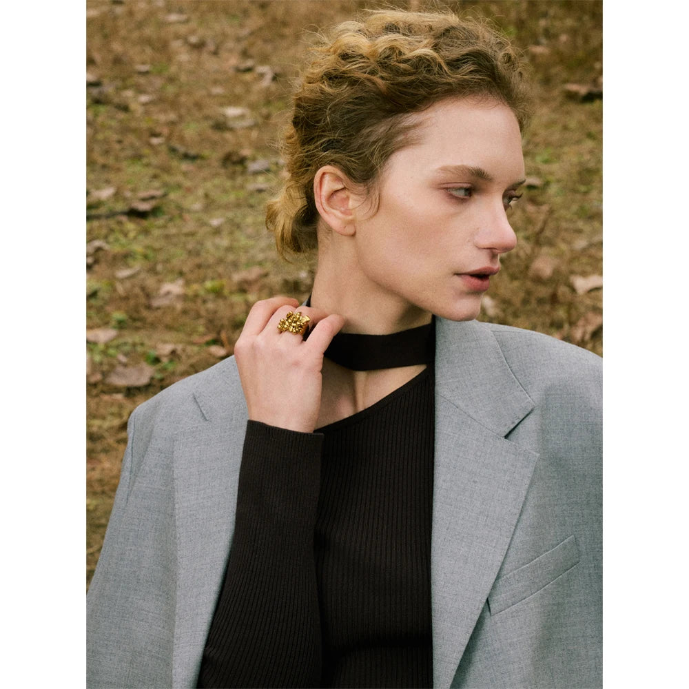 Amoretta ring styled as romantic everyday jewelry