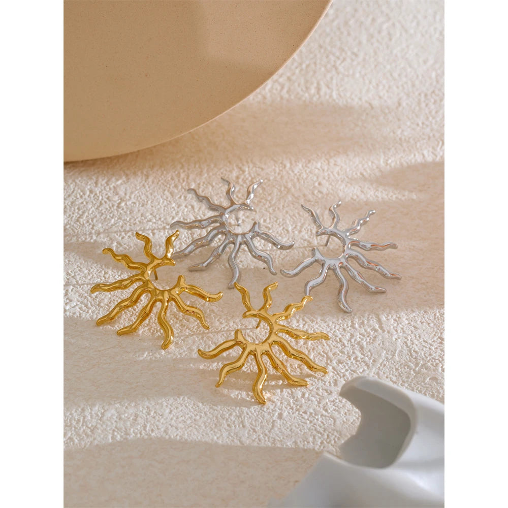 Solenne earrings side view showing drop silhouette