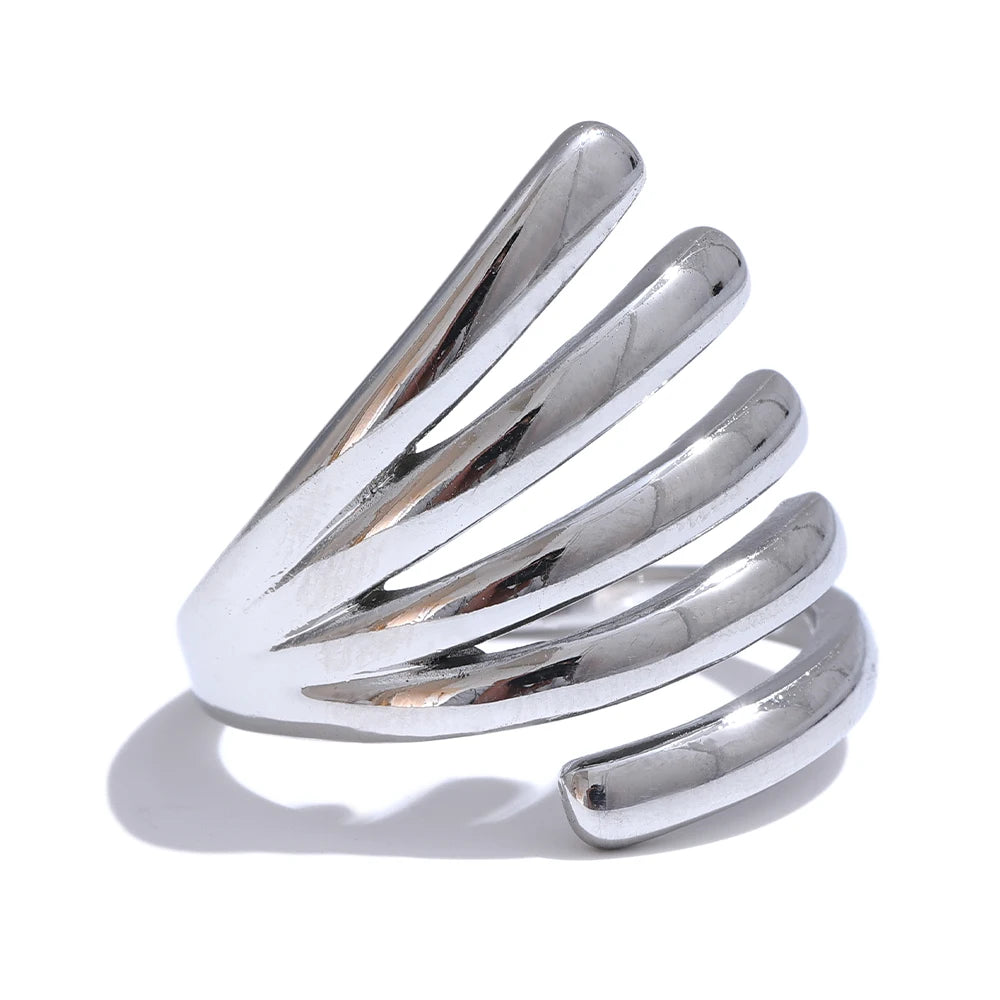 Nova ring alternative angle showing polished finish