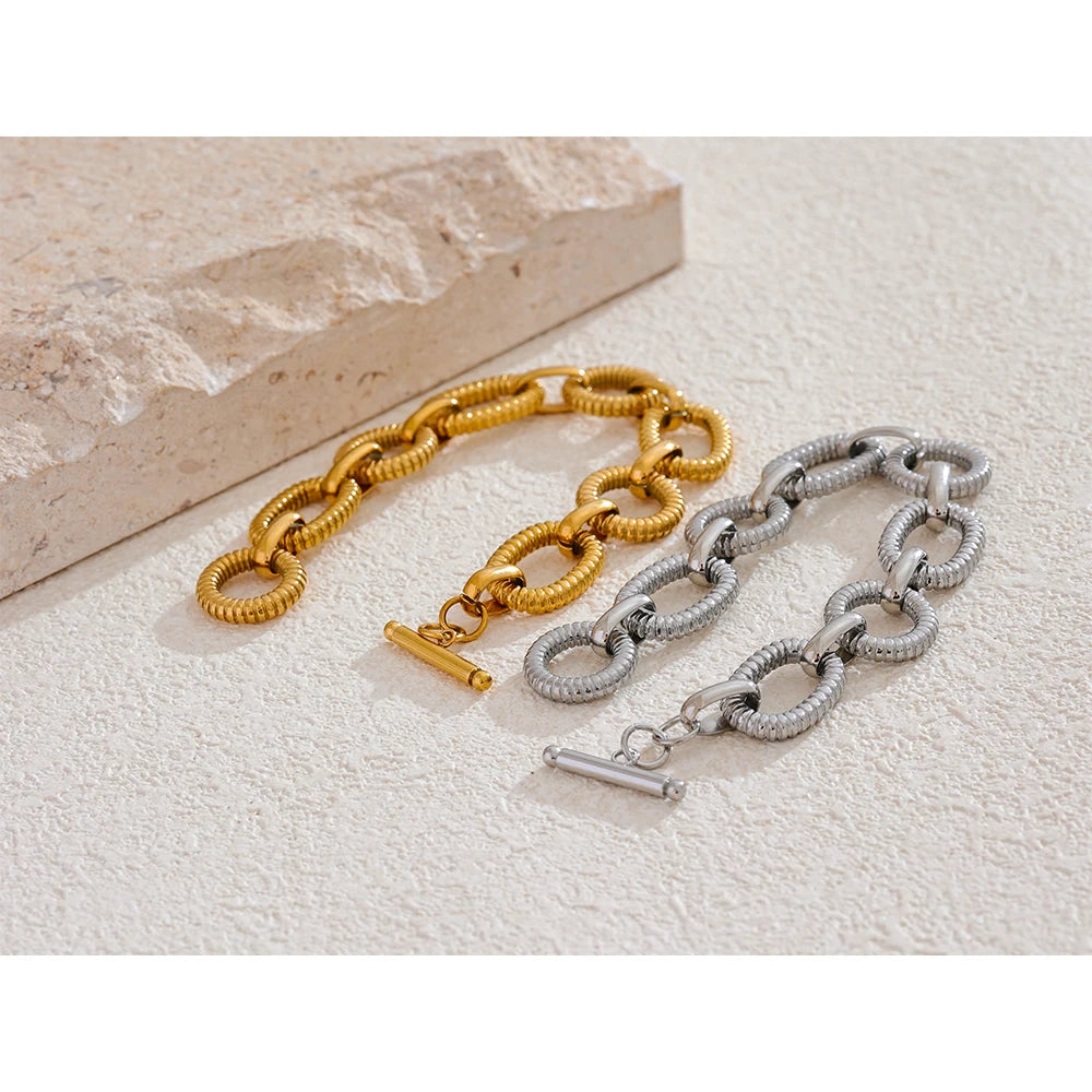 Anita bracelet styled as confident modern jewelry