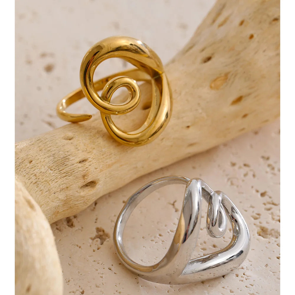 Close-up of polished ring surface