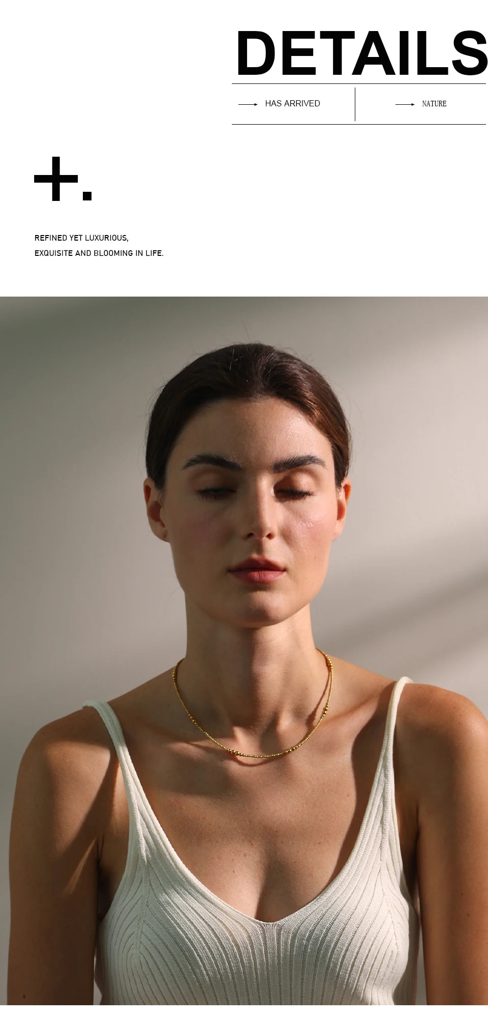 Marisol necklace alternative angle showing adjustable chain