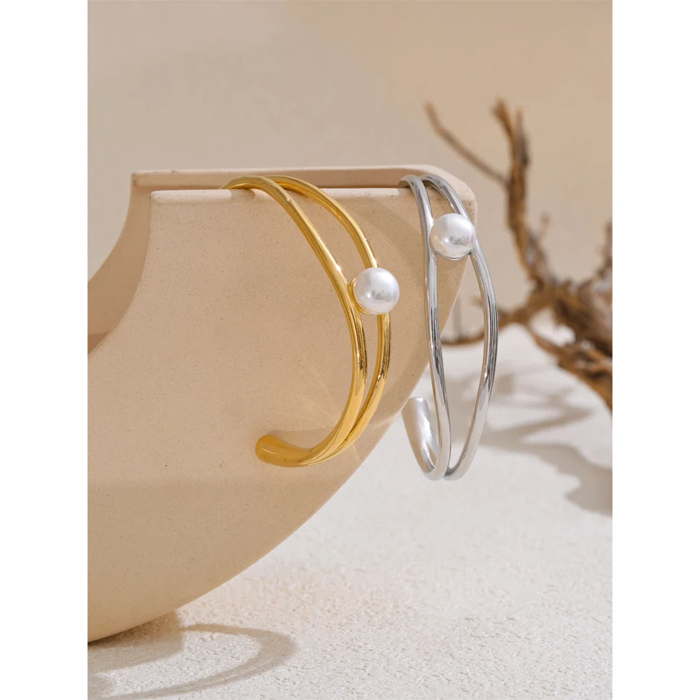 Close-up of polished bracelet surface