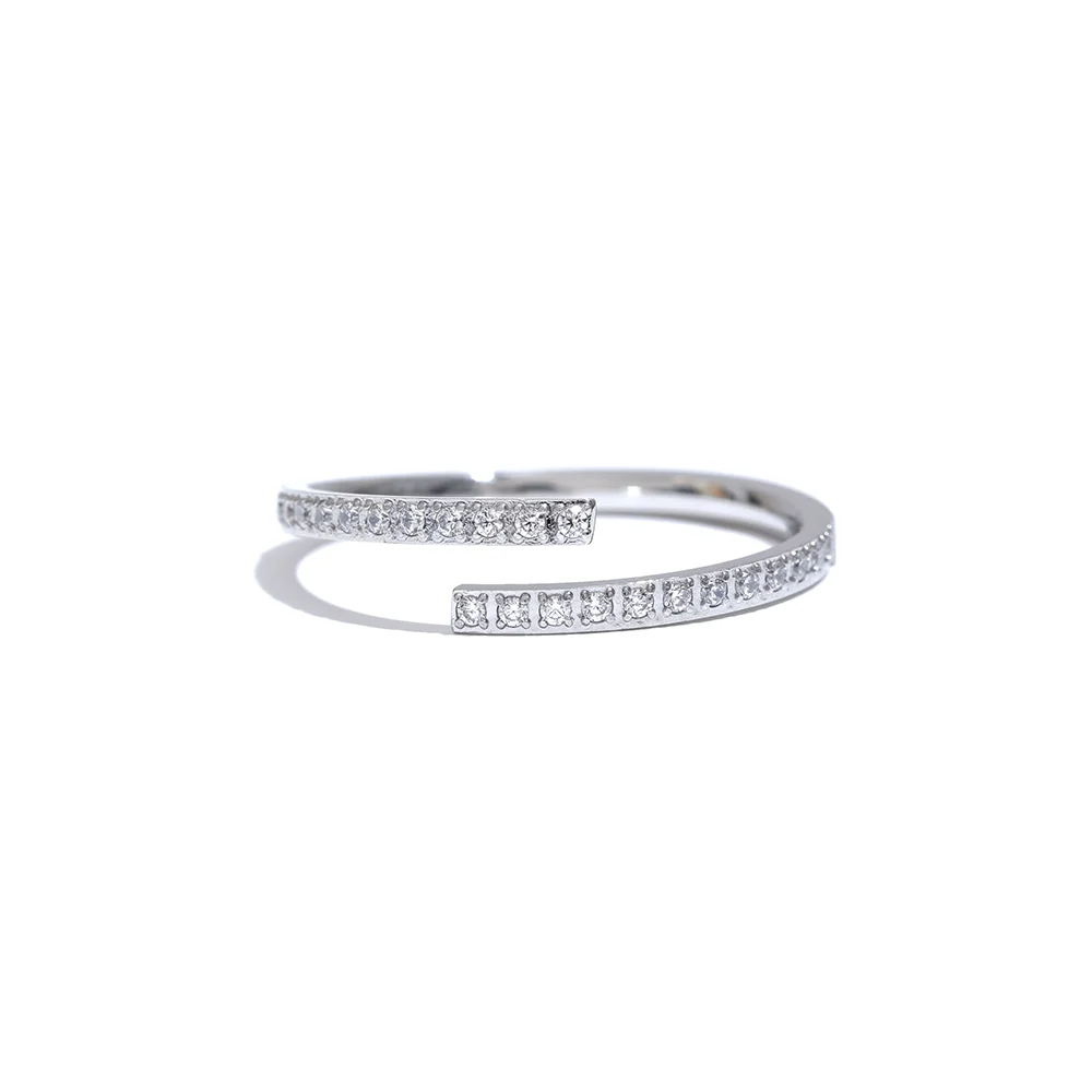 Gold stainless steel open-band ring with sculptural silhouette