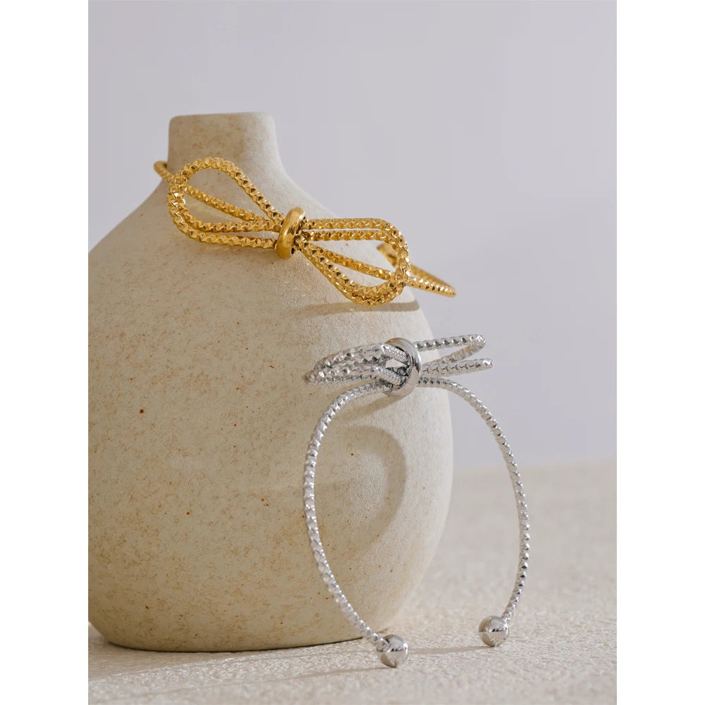 Close-up of polished bracelet surface