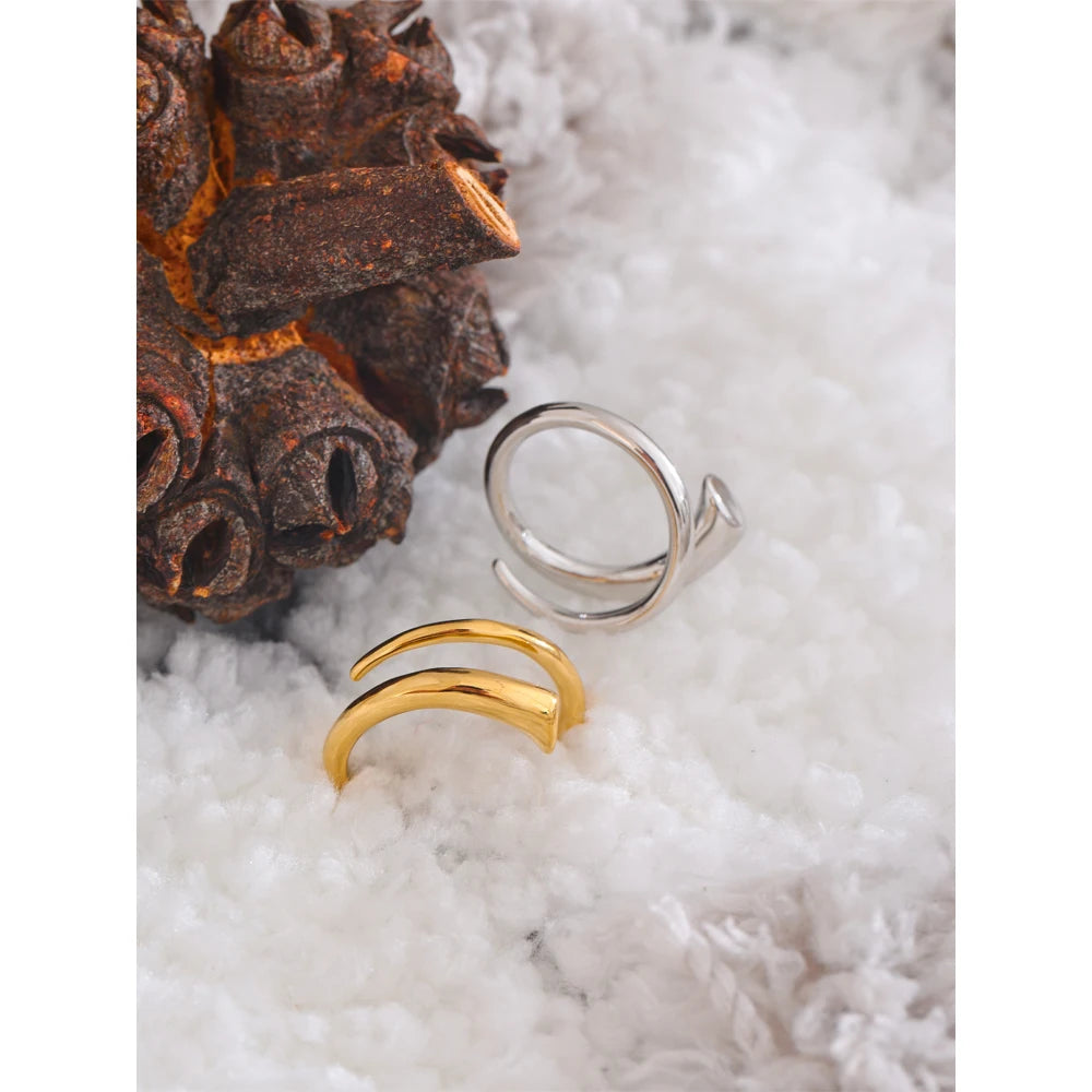 Close-up of polished ring surface