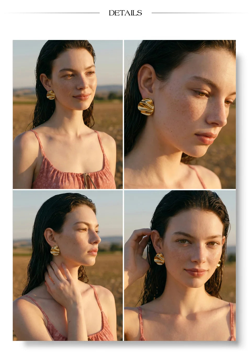 Zavelle earrings alternative angle showing drop design