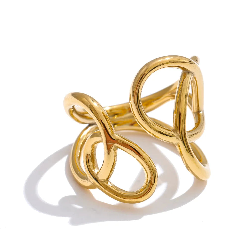 Parisa ring detail view showing polished finish