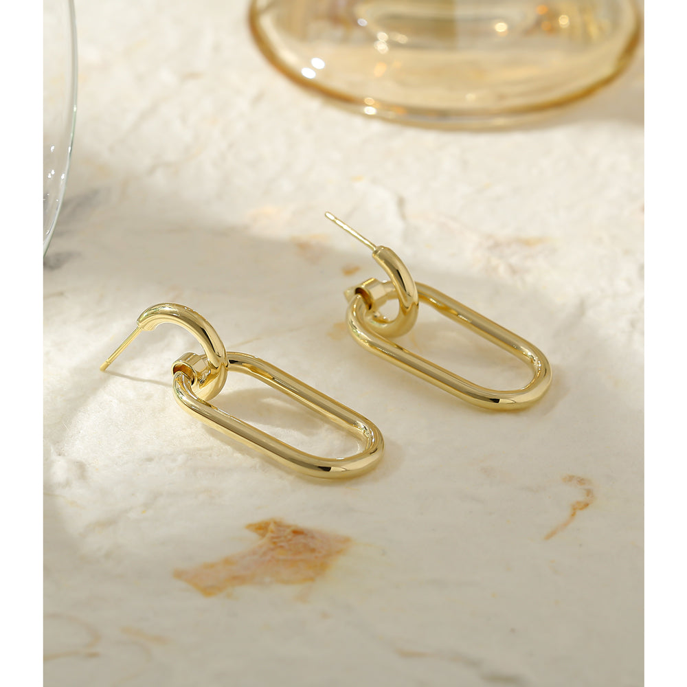 Yaqoot earrings side view showing dangle silhouette