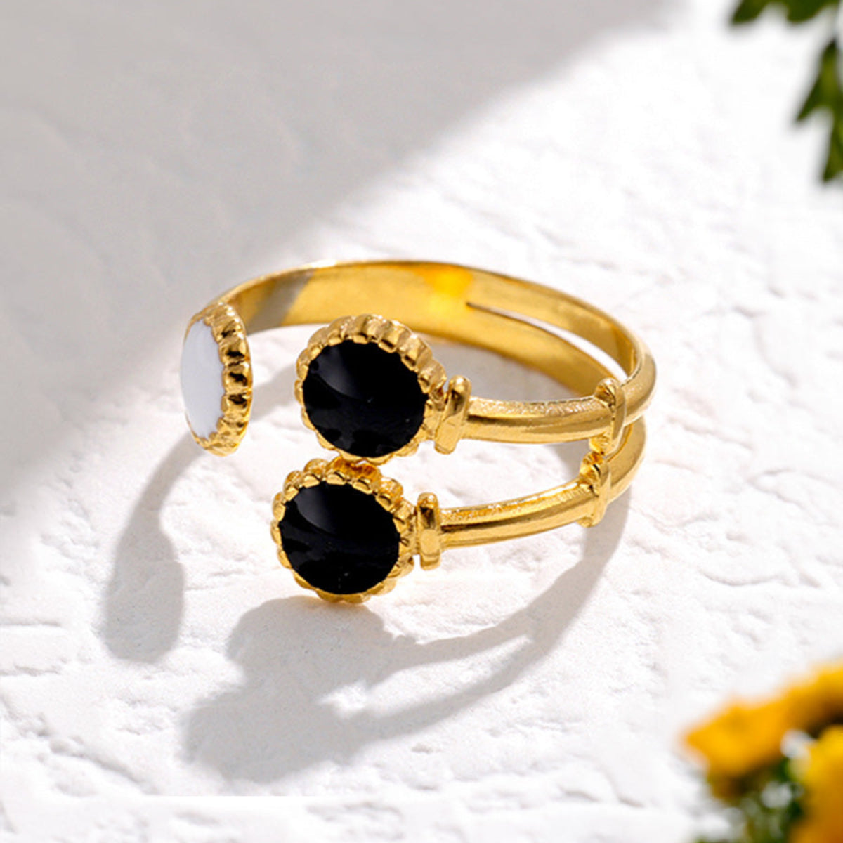 Elen ring close-up showing minimalist open-band design