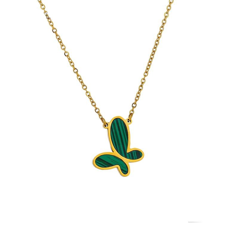 Gold stainless steel adjustable necklace with textured oval pendant