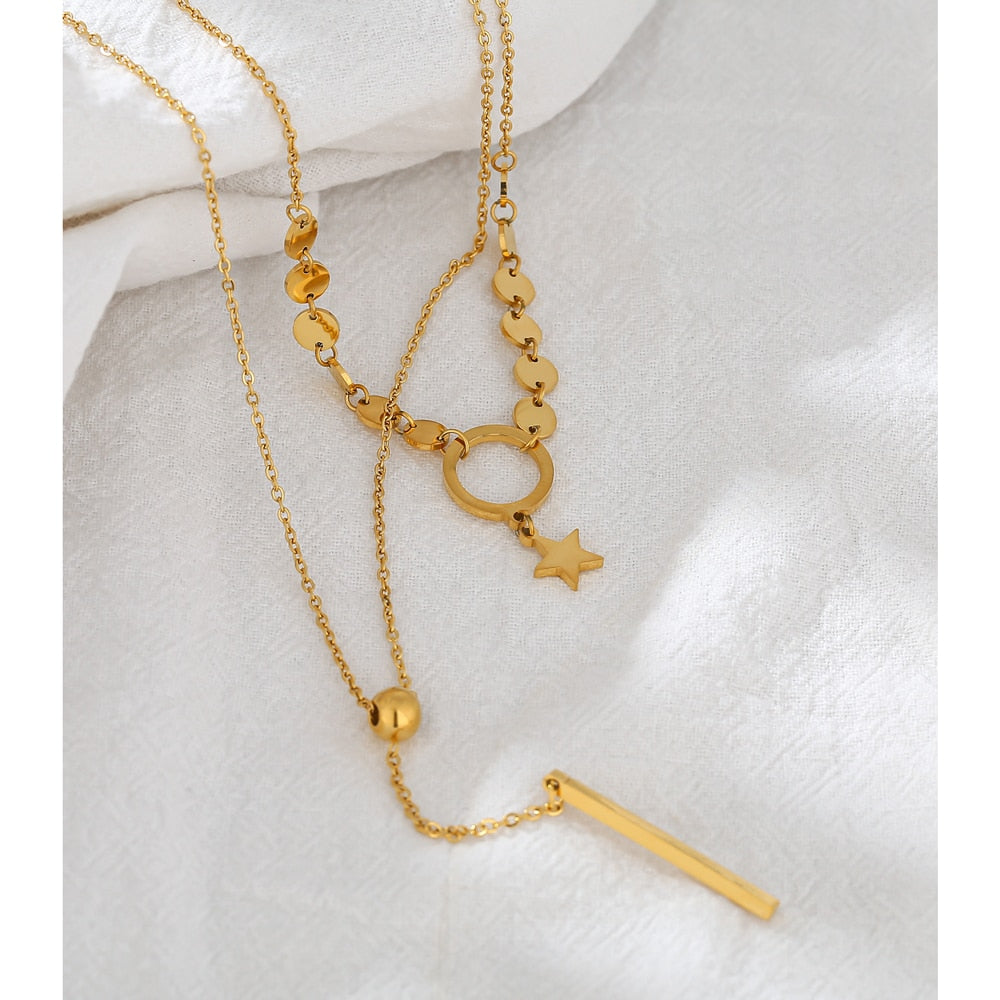 Rezvar necklace styled as refined everyday jewelry