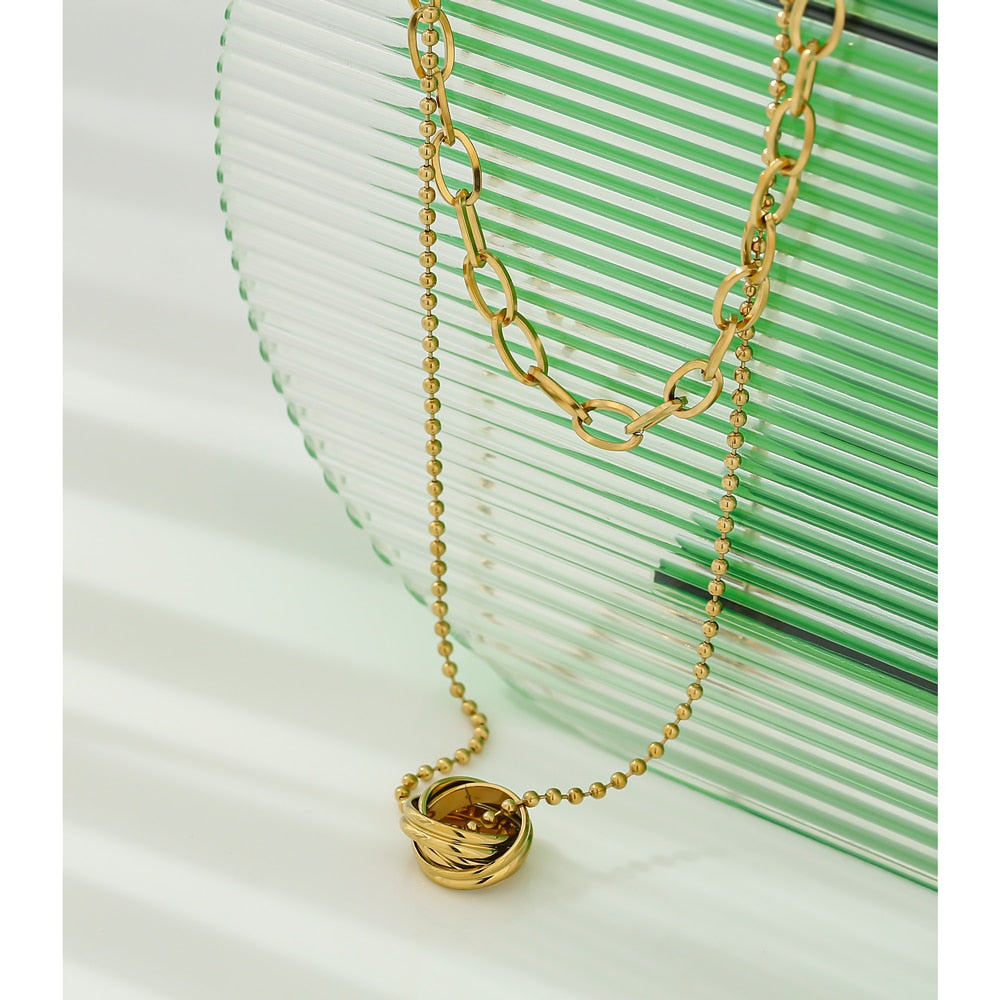 Sarab necklace close-up showing textured oval detail