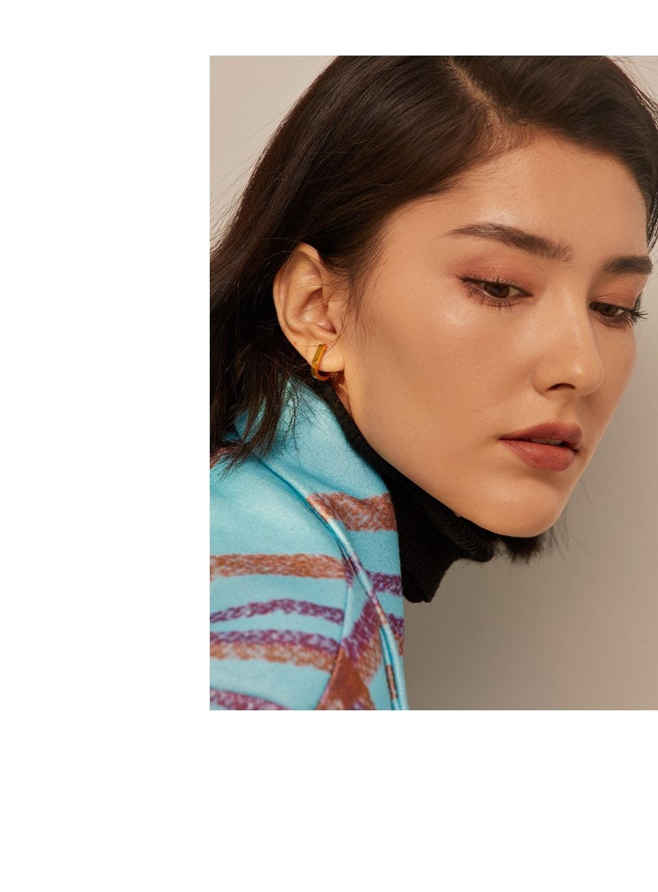Serenje earrings alternative angle showing textured detail