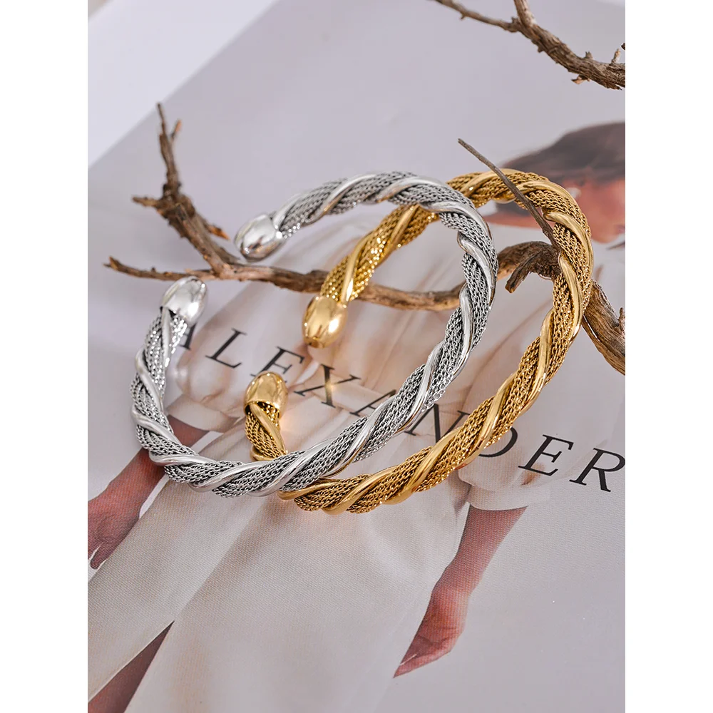 Close-up of polished bracelet surface