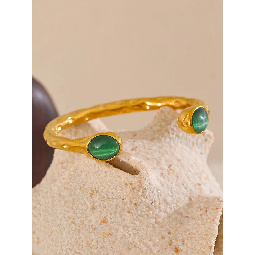 Dorna bracelet detail with colorful stone accents