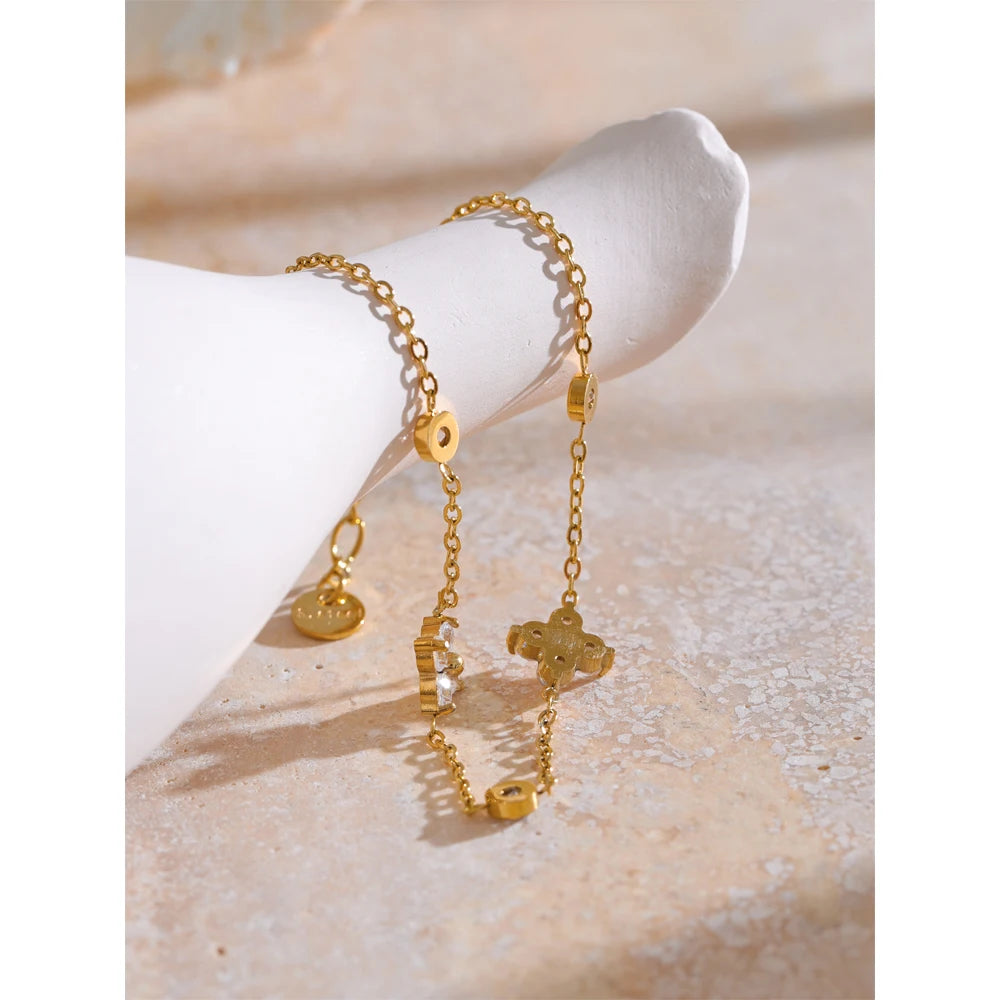 Nazanin bracelet side view showing thin polished silhouette