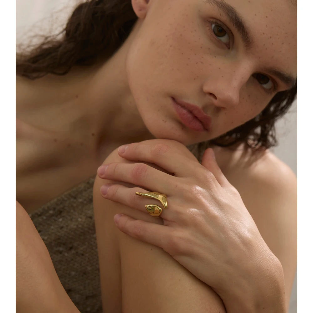 Armita ring styled as modern everyday jewelry