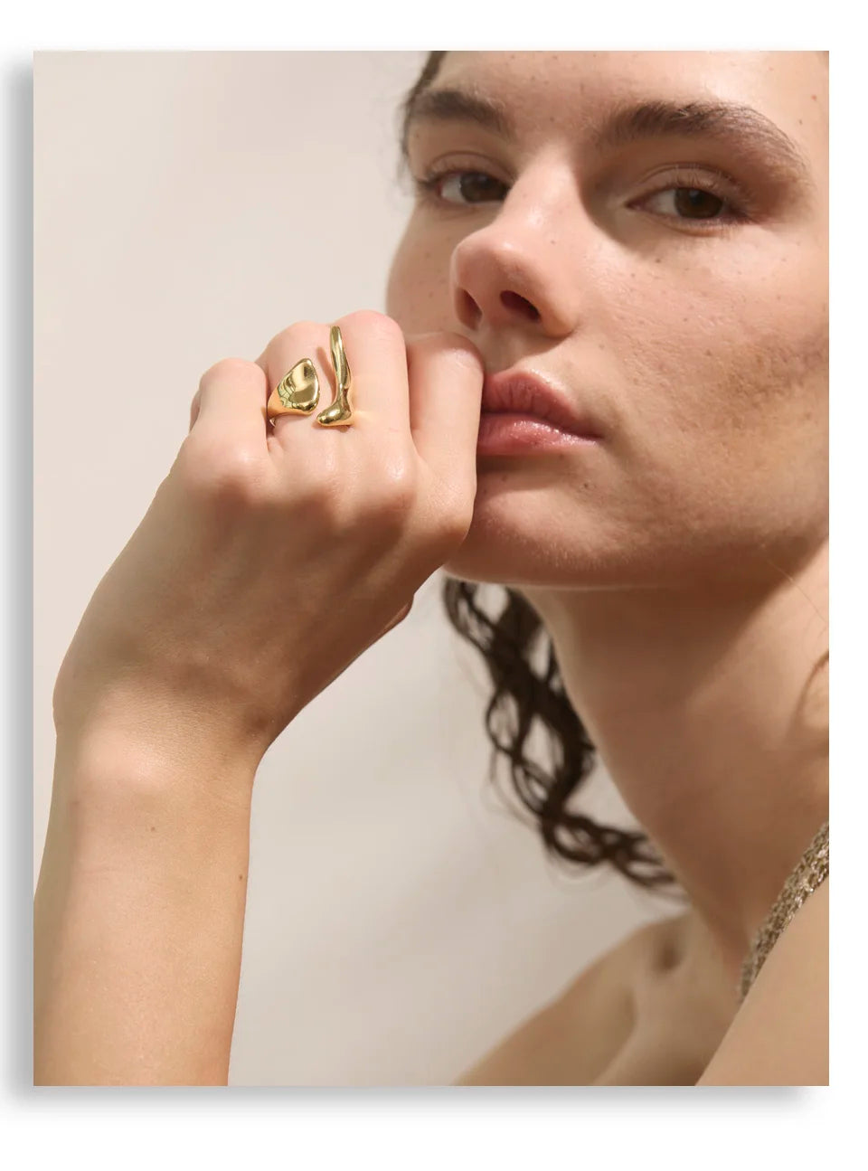Armita ring alternative angle showing open-band design